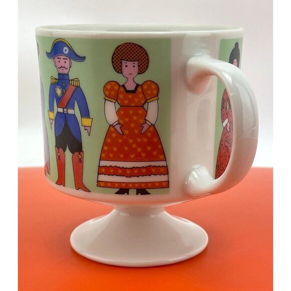 Vintage 70s coffee cup, Irish coffee, ceramic footed mug, Japan - Picture 6 of 10